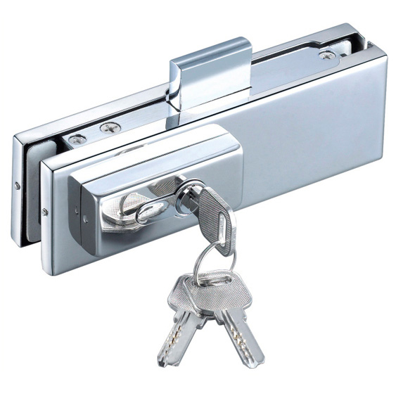 Glass door corner lock