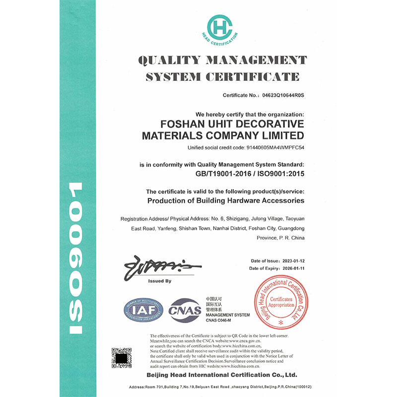 ISO quality certification test