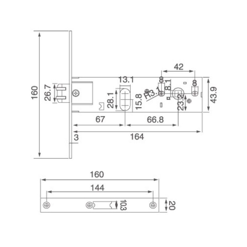 Roller Latch Door Lock