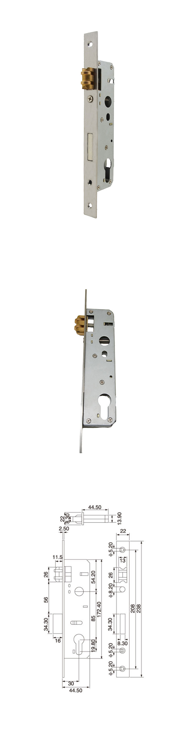 roller latchbolt door lock