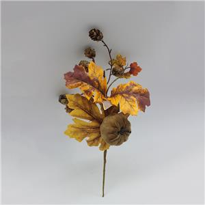 Fall Leaves Pinecone And Pumpkin Picks