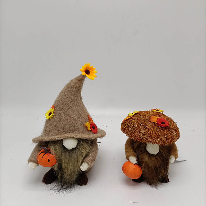 fall handmade plush gnome