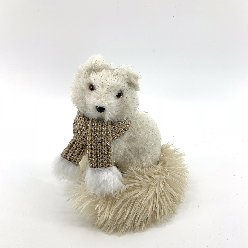 Christmas decoration plush scarf fox Baubles