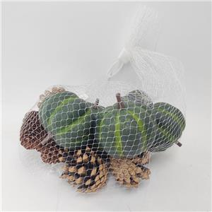 Осеннее украшение из тыквы-шестерни