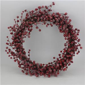 Red Berry with Sonw Christmas Decoration Wreath