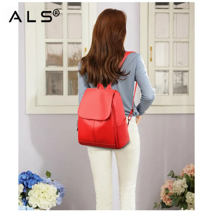 Casual Mens Leather Backpack
