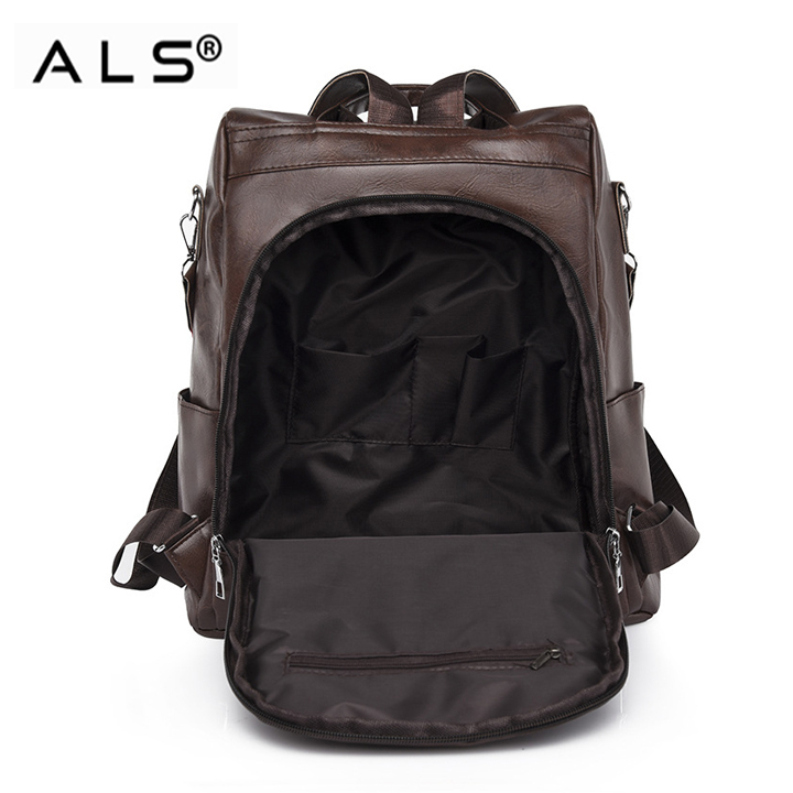 Waterproof Leather Rucksack
