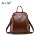 Casual Ladies Leather Backpack