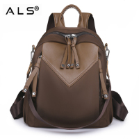 Casual Travel Leather Backpacks With Laptop Compartment