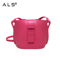 Black Leather Leisure Crossbody Bag