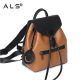 Ladies Women Leather Drawstring Bag