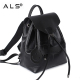 Ladies Women Leather Drawstring Bag