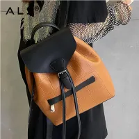 Ladies Women Leather Drawstring Bag