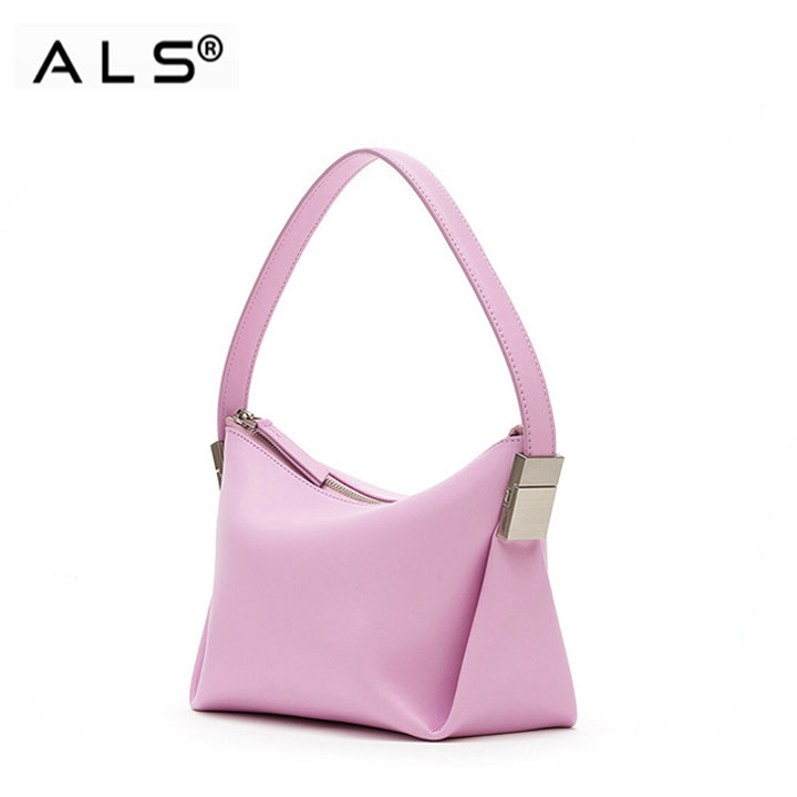 Bolsos tipo cubo de cuero genuino dobles de moda