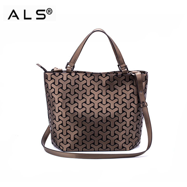 Leather Shoulder Tote Bag With Zipper