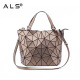 Leather Shoulder Tote Bag With Zipper