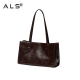 Shoulder leather tote bag for women