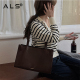 Shoulder leather tote bag for women