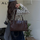 Shoulder leather tote bag for women