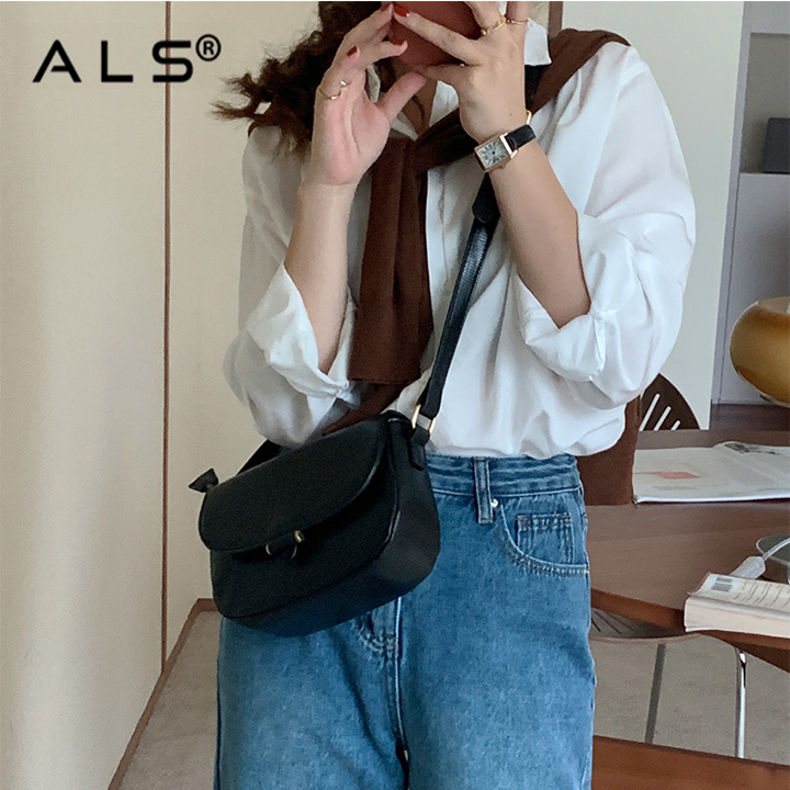 Women leather shoulder sling bag
