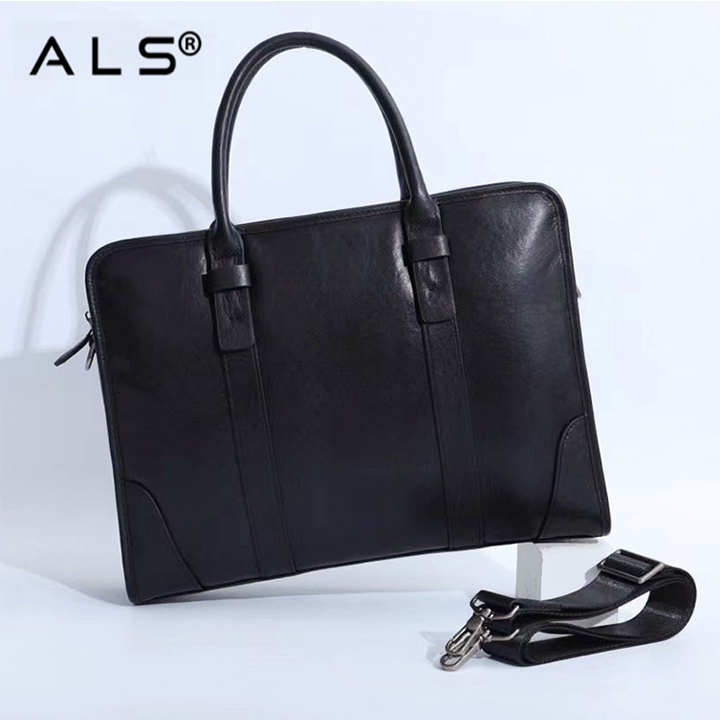 Funda de cuero para portátil de gran capacidad