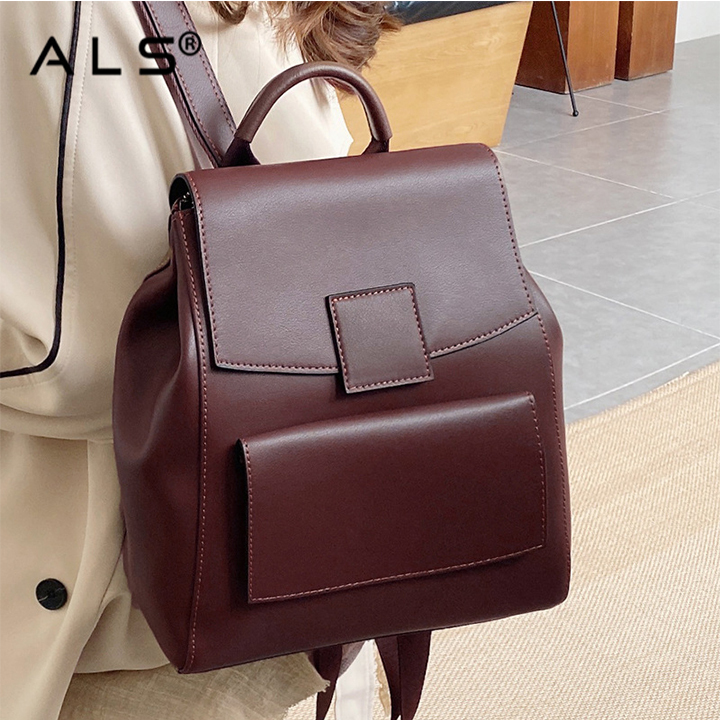 Waterproof Casual Leather Travel Backpack