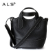 Double Genuine Leather Bucket Bags