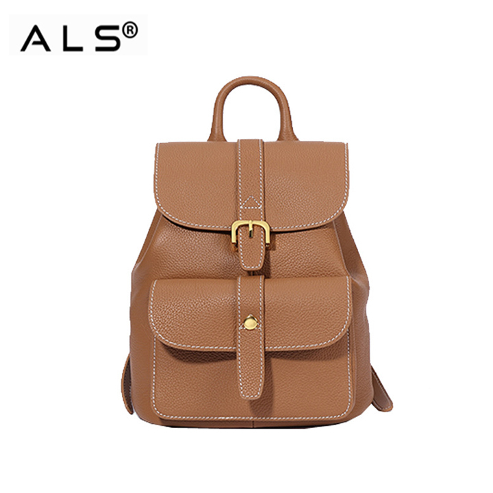 Leather Design Leisure Travel Knapsack