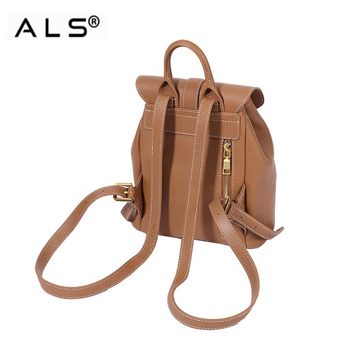 Leather Design Leisure Travel Knapsack