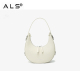 Leather Elegant Moon Design Shoulder Bag