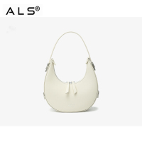 Leather Elegant Moon Design Shoulder Bag