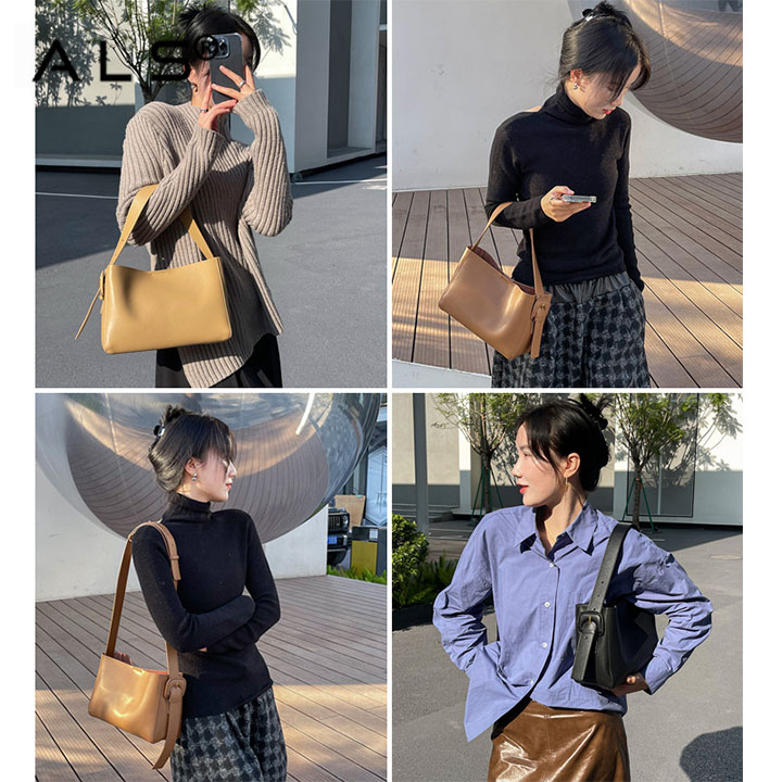 Bolso tote cruzado clásico de cuero