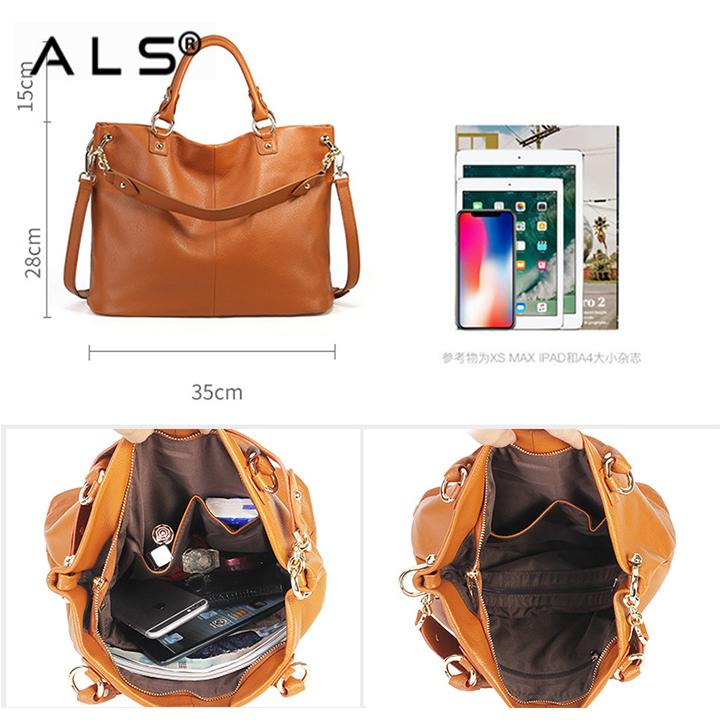 Leather Multifunction Messenger Bag