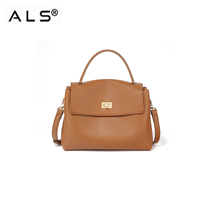 Leather Box Handbag Shoulder Bags