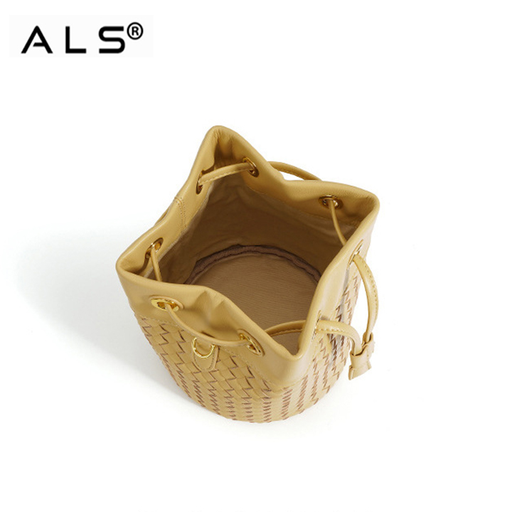 Bolso bombonera CrossBody de tejido de piel