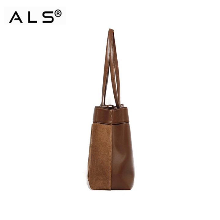 Bolso tote de cuero tipo maletín para mujer