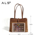 Womens Briefcase Leather Tote Bag