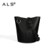 Bolsa balde de couro crossbody