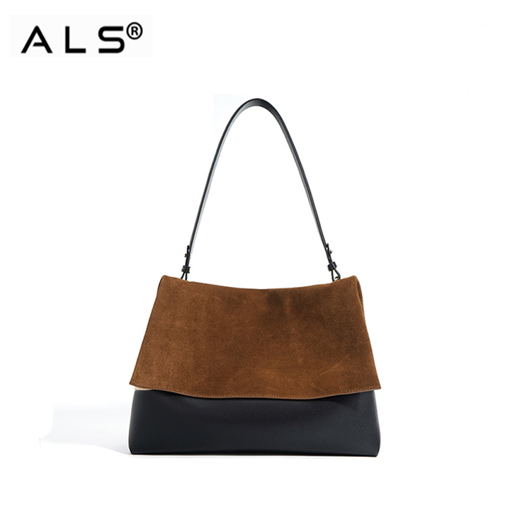 Bolso tote bandolera de cuero clásico con hombro