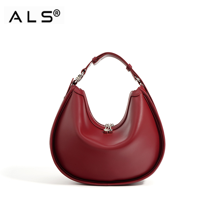 Crossbody Elegant Moon Design Leather Bag