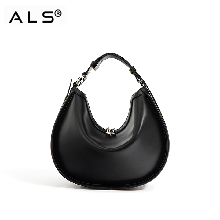 Crossbody Elegant Moon Design Leather Bag