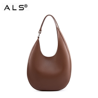 Crossbody Elegant Moon Design Leather Big Bag