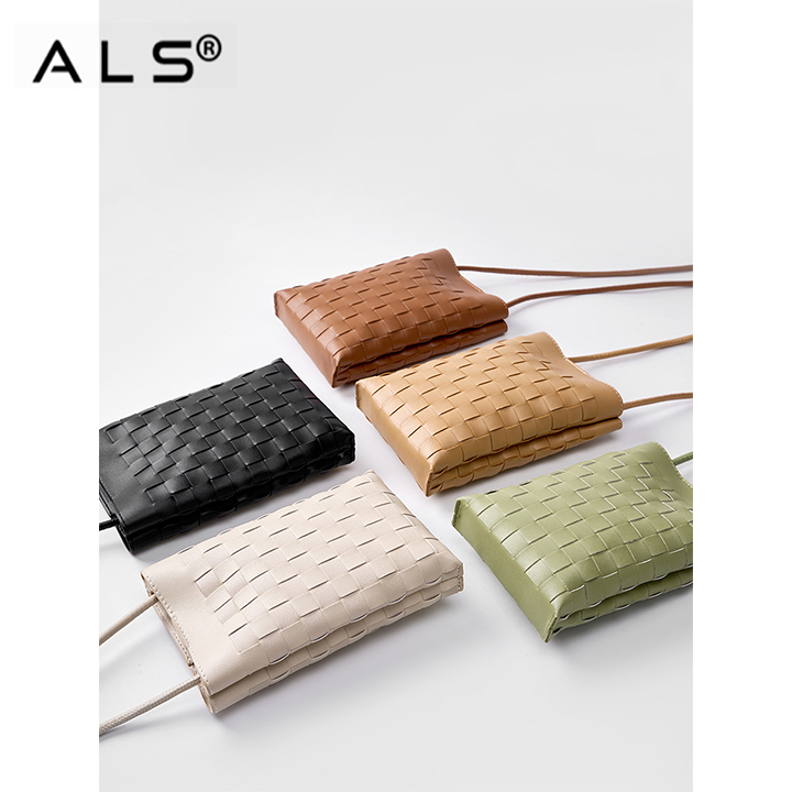 CrossBody Leather Weave Purse