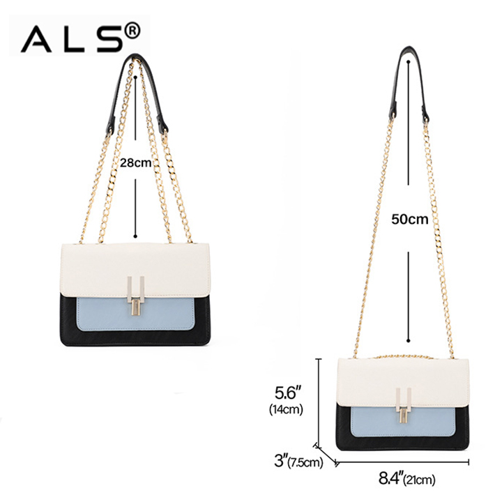 Modna skórzana torebka na ramię typu CrossBody