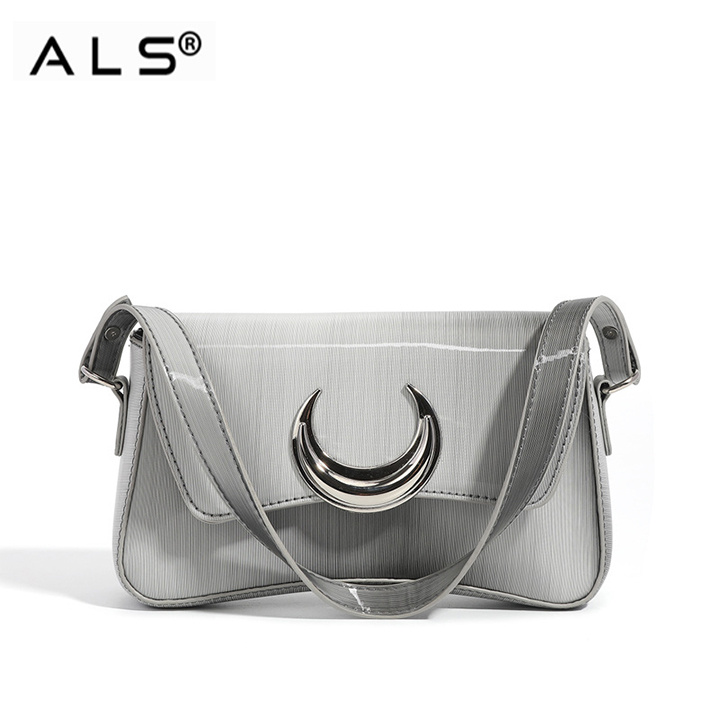 Cross Body Fashion Silvery Leather Case Bag