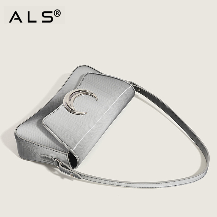 Cross Body Fashion Silvery Leather Case Bag