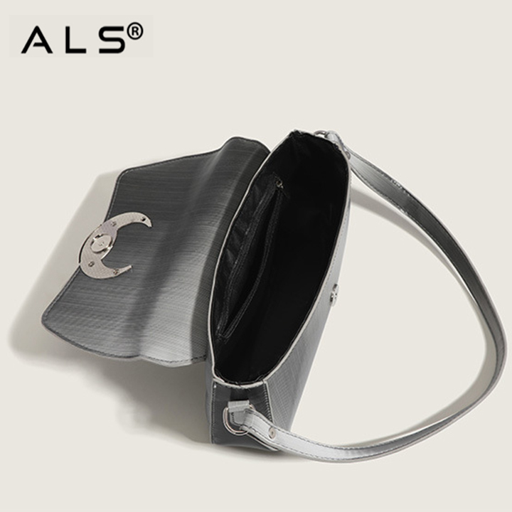 Cross Body Fashion Silvery Leather Case Bag