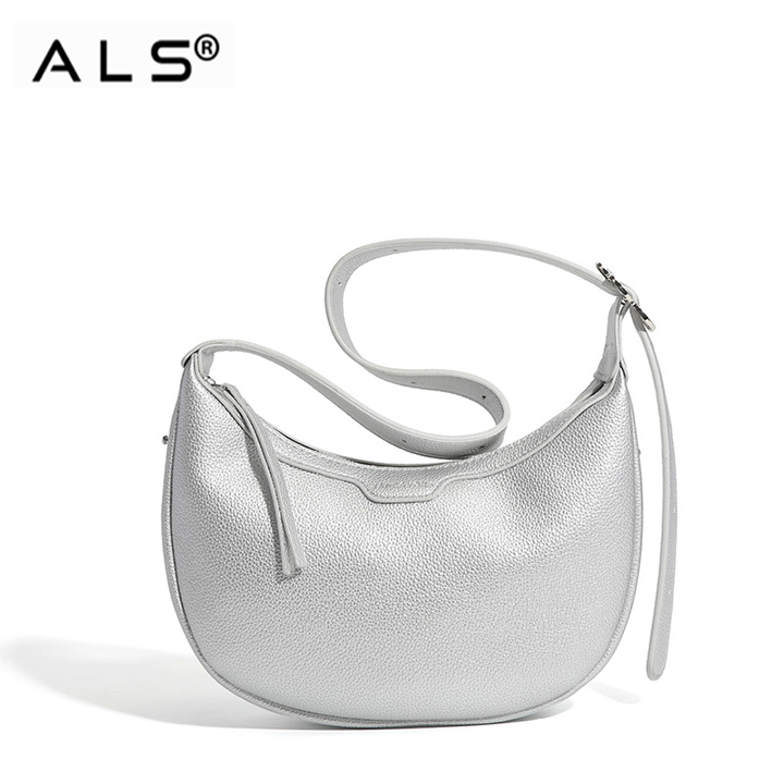 Bolso cruzado de cuero clásico de moda con cuerpo