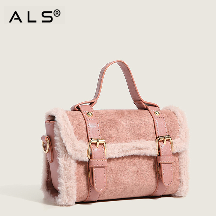 Bolso de hombro de dama de gamuza de lujo