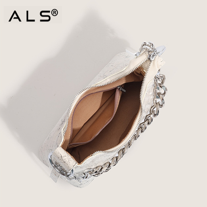 Bolso cruzado de lujo con funda blanca de cuero